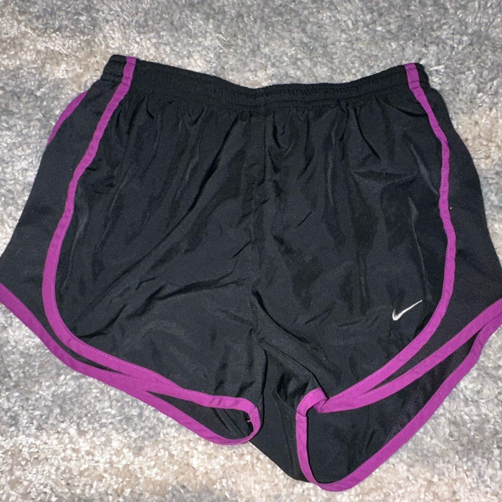 Nike Dri-FIT Black and Purple Shorts